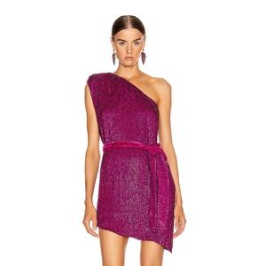 Retrofete Medium Magenta Ella One Shoulder Dress